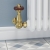 West Faringdon Corner Thermostatic Radiator Valve and Lockshield - Brass