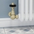 West Faringdon Corner Thermostatic Radiator Valve and Lockshield - Brushed Brass