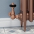 West Faringdon Corner Thermostatic Radiator Valve and Lockshield - Brushed Copper