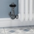 West Faringdon Corner Thermostatic Radiator Valve and Lockshield - Black Nickel