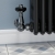 West Faringdon Corner Thermostatic Radiator Valve and Lockshield - Black Nickel