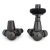 West Faringdon Corner Thermostatic Radiator Valve and Lockshield - Black Nickel | Thumbnail Image