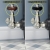 West Faringdon Corner Thermostatic Radiator Valve and Lockshield - Nickel | Thumbnail Image