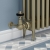 West Faringdon Corner Thermostatic Radiator Valve and Lockshield - Old English Brass