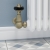 West Faringdon Corner Thermostatic Radiator Valve and Lockshield - Old English Brass