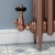 West Faringdon Corner Thermostatic Radiator Valve and Lockshield - Polished Copper