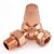 West Faringdon Corner Thermostatic Radiator Valve and Lockshield - Polished Copper