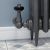West Faringdon Corner Thermostatic Radiator Valve and Lockshield - Pewter