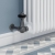 West Faringdon Corner Thermostatic Radiator Valve and Lockshield - Pewter