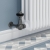 West Faringdon Corner Thermostatic Radiator Valve and Lockshield - Light Pewter