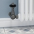 West Faringdon Corner Thermostatic Radiator Valve and Lockshield - Light Pewter