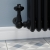 West Faringdon Corner Thermostatic Radiator Valve and Lockshield - Satin Black