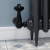 West Faringdon Corner Thermostatic Radiator Valve and Lockshield - Satin Black