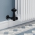 West Faringdon Corner Thermostatic Radiator Valve and Lockshield - Satin Black