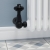 West Faringdon Corner Thermostatic Radiator Valve and Lockshield - Satin Black