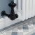 West Faringdon Corner Thermostatic Radiator Valve and Lockshield - Satin Black