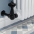 West Faringdon Corner Thermostatic Radiator Valve and Lockshield - Textured Black