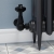 West Faringdon Corner Thermostatic Radiator Valve and Lockshield - Textured Black