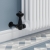 West Faringdon Corner Thermostatic Radiator Valve and Lockshield - Textured Black