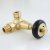 West Faringdon Corner Thermostatic Radiator Valve and Lockshield - Un-Lacquered Brass