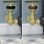 West Faringdon Corner Thermostatic Radiator Valve and Lockshield - Un-Lacquered Brass | Thumbnail Image