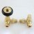 West Faringdon Corner Thermostatic Radiator Valve and Lockshield - Un-Lacquered Brass