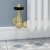 West Faringdon Corner Thermostatic Radiator Valve and Lockshield - Un-Lacquered Brass