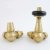 West Faringdon Corner Thermostatic Radiator Valve and Lockshield - Un-Lacquered Brass