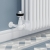 West Faringdon Corner Thermostatic Radiator Valve and Lockshield - White