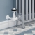West Faringdon Corner Thermostatic Radiator Valve and Lockshield - White
