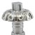 West Gothic TRV Angled Thermostatic Radiator Valve and Lockshield - Silver