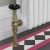West Jaguar TRV Angled Thermostatic Radiator Valve and Lockshield - Antique Brass