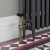 West Jaguar TRV Angled Thermostatic Radiator Valve and Lockshield - Antique Brass