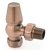 West Jaguar TRV Angled Thermostatic Radiator Valve and Lockshield - Antique Copper
