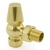 West Jaguar TRV Angled Thermostatic Radiator Valve and Lockshield - Brass