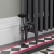 West Jaguar TRV Angled Thermostatic Radiator Valve and Lockshield - Black Nickel