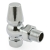 West Jaguar TRV Angled Thermostatic Radiator Valve and Lockshield - Chrome