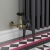 West Jaguar TRV Corner Thermostatic Radiator Valve and Lockshield - Antique Brass
