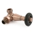 West Jaguar TRV Corner Thermostatic Radiator Valve and Lockshield - Antique Copper
