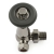 West Jaguar TRV Corner Thermostatic Radiator Valve and Lockshield - Black Nickel