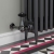 West Jaguar TRV Corner Thermostatic Radiator Valve and Lockshield - Black Nickel