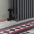 West Jaguar TRV Corner Thermostatic Radiator Valve and Lockshield - Textured Black | Thumbnail Image
