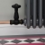 West Jaguar TRV Corner Thermostatic Radiator Valve and Lockshield - Textured Black | Thumbnail Image