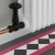 West Jaguar TRV Corner Thermostatic Radiator Valve and Lockshield - Textured Black | Thumbnail Image
