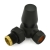 West Jaguar TRV Corner Thermostatic Radiator Valve and Lockshield - Textured Black | Thumbnail Image