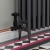 West Jaguar TRV Corner Thermostatic Radiator Valve and Lockshield - Textured Black | Thumbnail Image