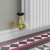 West Jaguar TRV Corner Thermostatic Radiator Valve and Lockshield - Un-Lacquered Brass