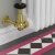 West Jaguar TRV Corner Thermostatic Radiator Valve and Lockshield - Un-Lacquered Brass