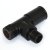 West Milan Angled Radiator Valves Pair - Jet Black