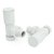 West Milan Angled Radiator Valves Pair - White